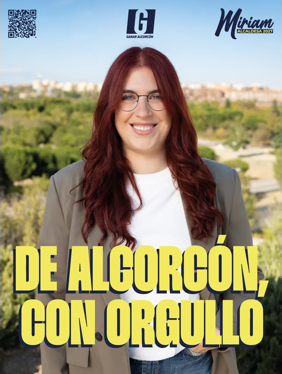 Cartel: Miriam, Alcaldesa 2027. De Alcorcón, con orgullo.