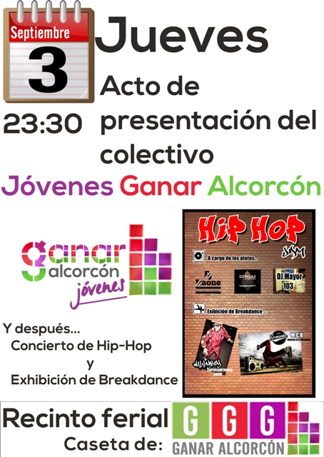 Jueves 3 de Septiembre: Presentación de «Jóvenes Ganar Alcorcón»