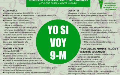 Ganar Alcorcón apoya la Huelga General de Educación convocada para hoy, día 9 de marzo