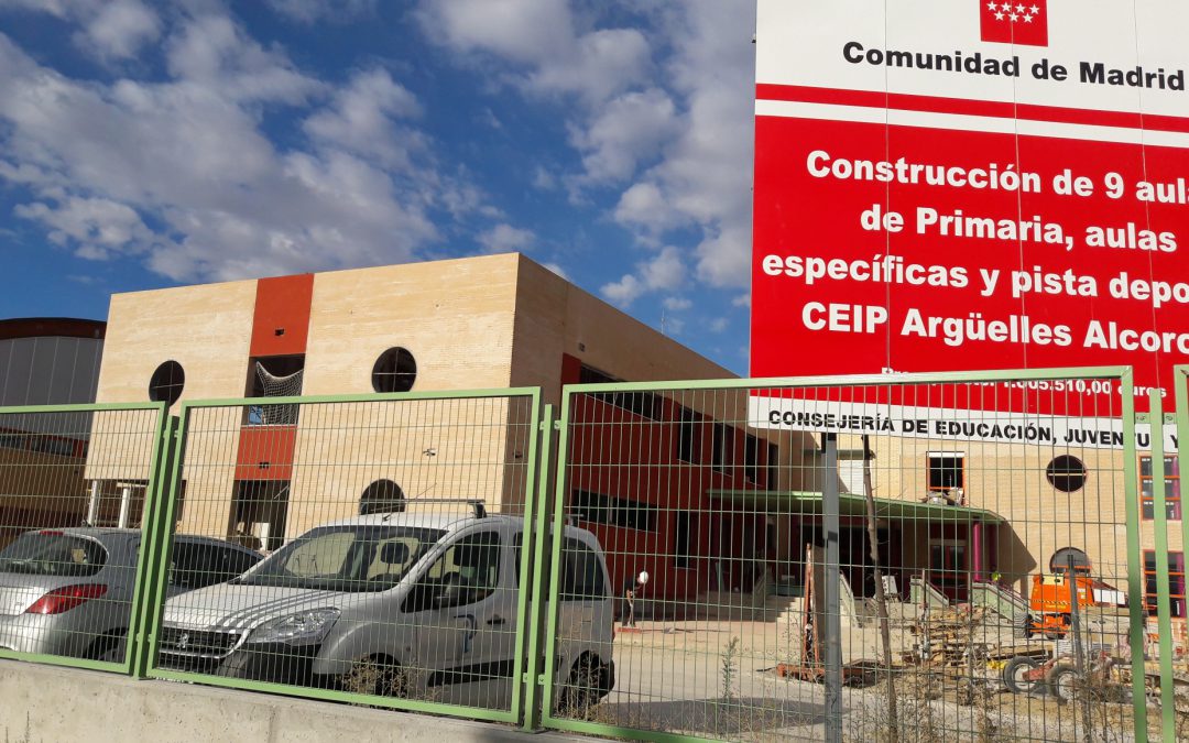 El CEIP “Agustín de Argüelles” inicia el curso en obras por la negligente previsión de la Comunidad de Madrid