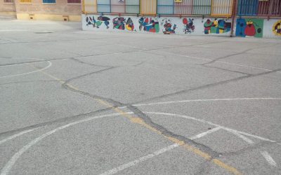 Ganar Alcorcón denuncia el peligroso estado de los patios de los colegios de la localidad
