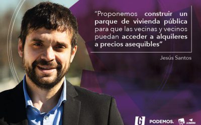 Jesús Santos propone un parque público de vivienda para combatir los alquileres abusivos