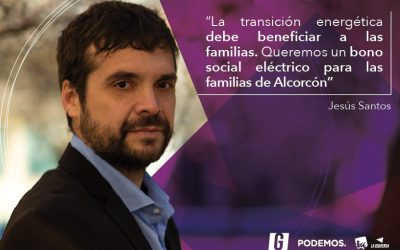 Jesús Santos propone un bono para abaratar la factura de la luz en Alcorcón