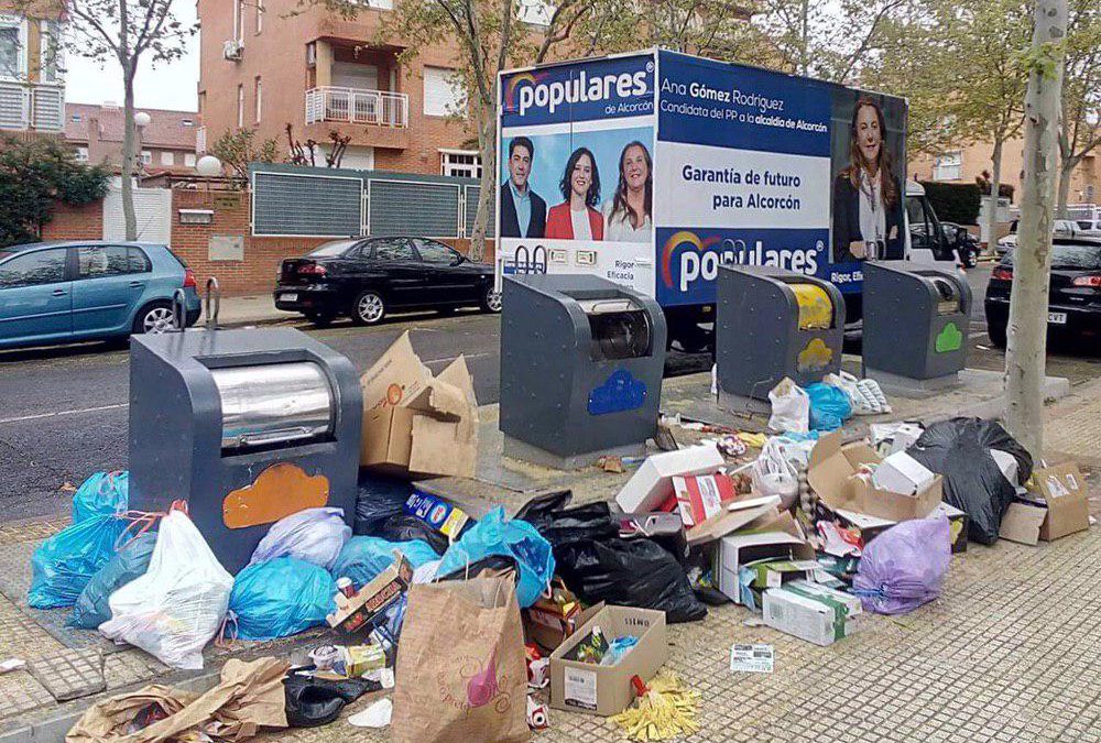 Ganar Alcorcón denuncia el “dedazo” del PP: nombran dos nuevos jefes de limpieza mientras falta personal y la basura se acumula.