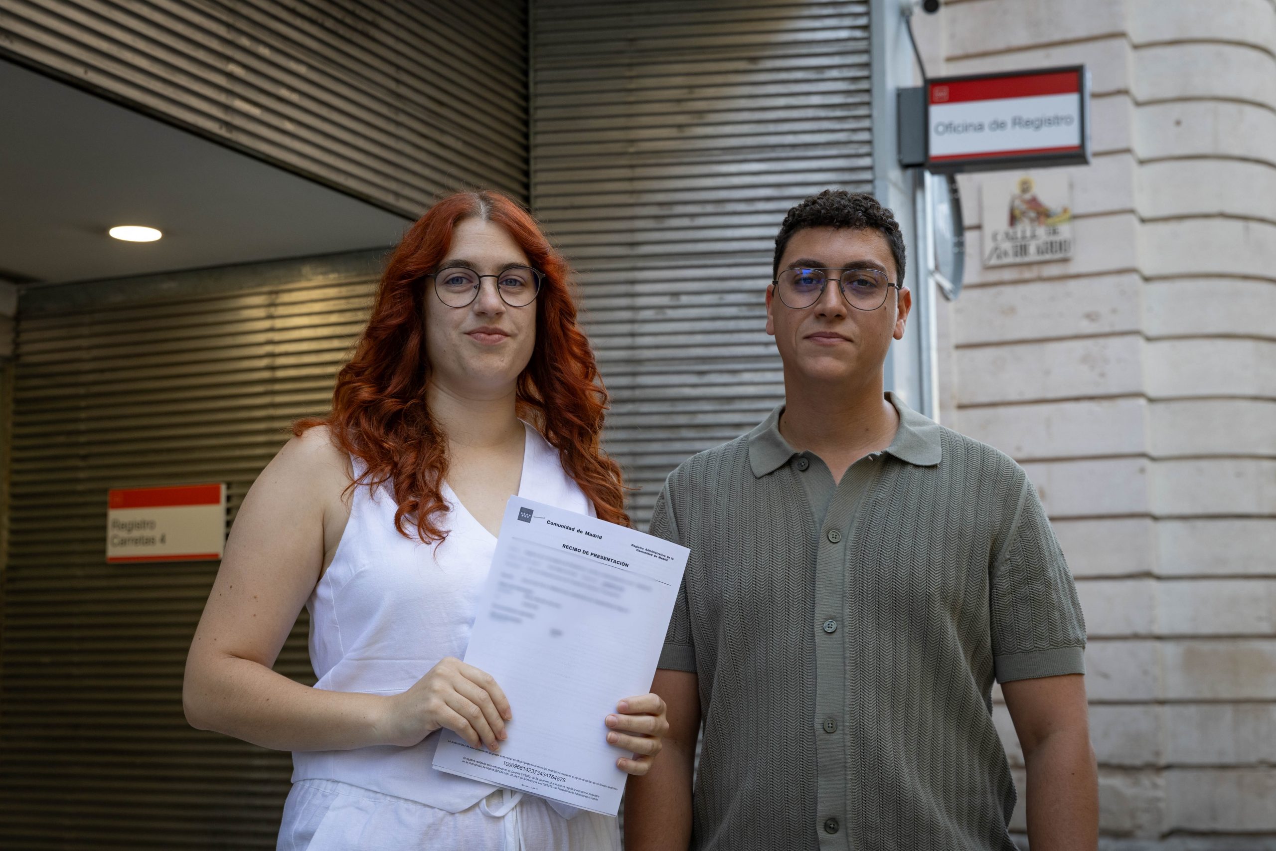 Miriam Benítez y David López, portavoces de Ganar Alcorcón