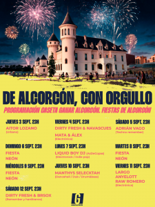 Ganar Alcorcón y su cartel de la caseta en fiestas 